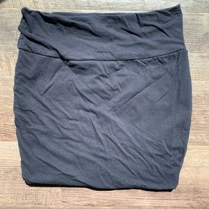 Wet seal black stretch cotton mini skirt large